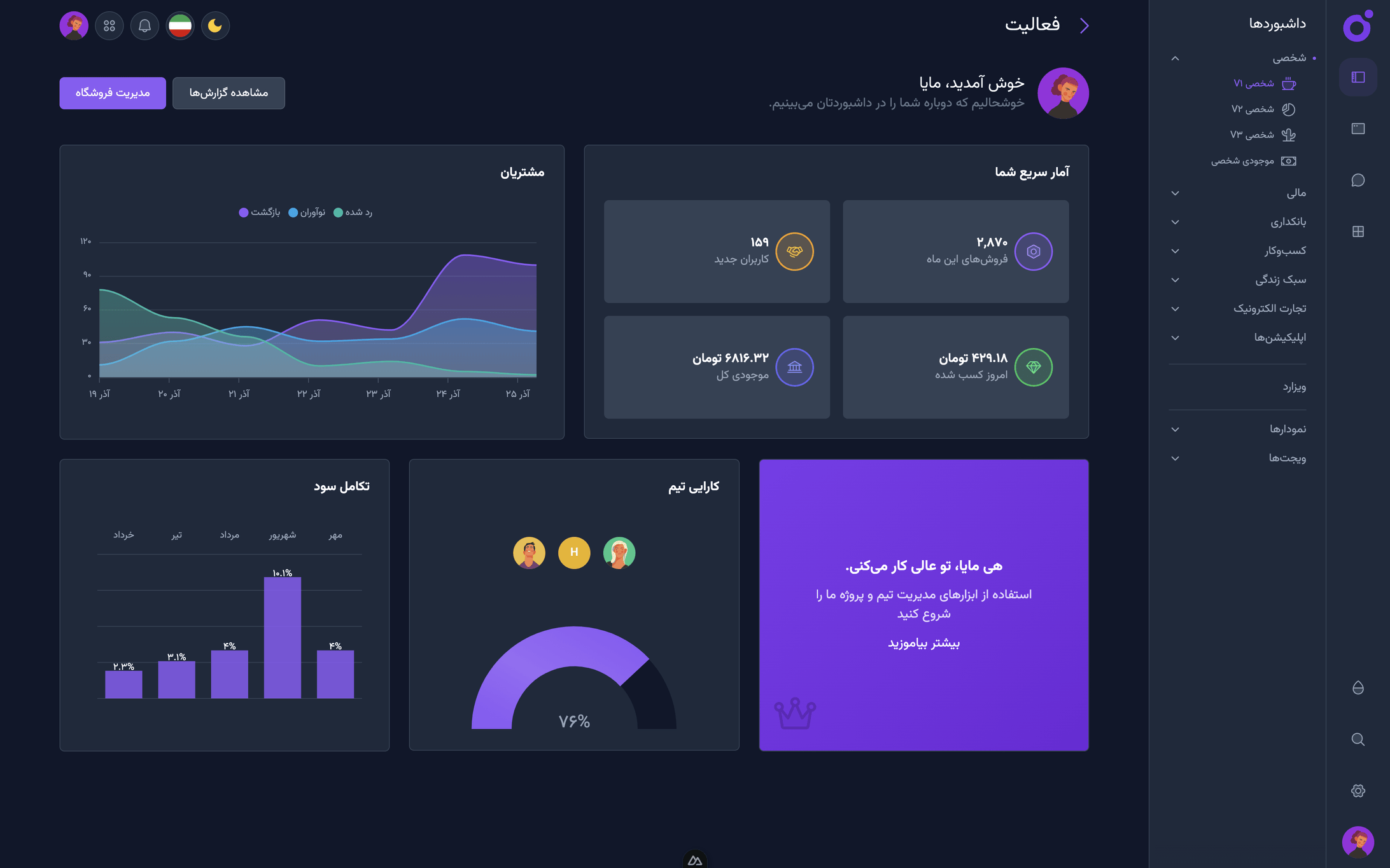 Tairo - داشبورد شخصی نسخه ۱