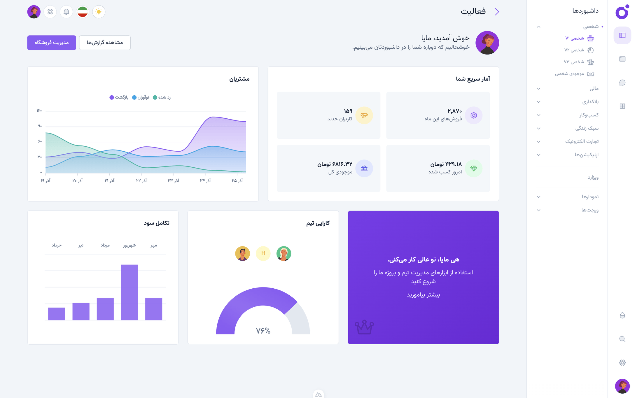 Tairo - داشبورد شخصی نسخه ۱