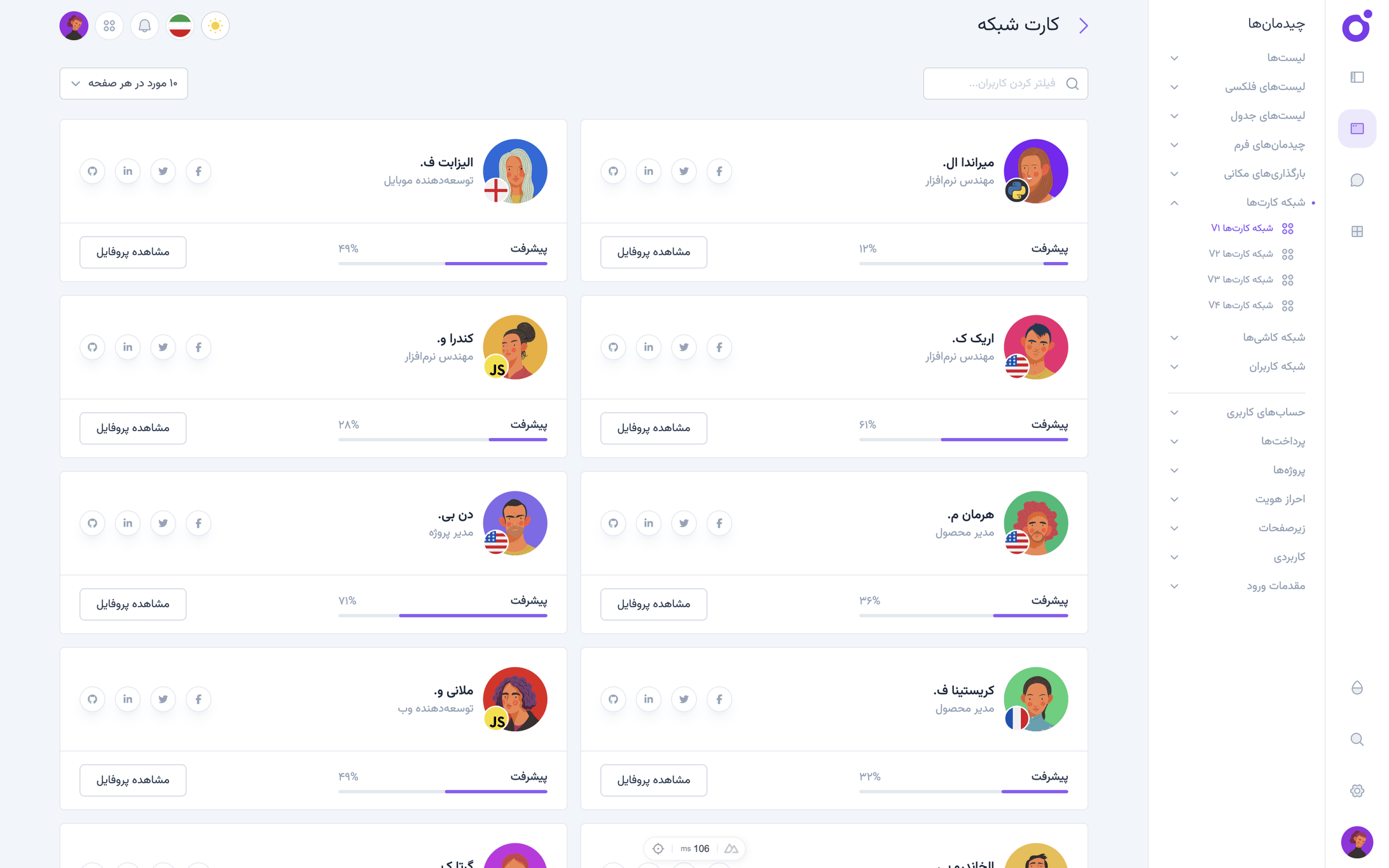 Tairo - شبکه کارت‌ها 1