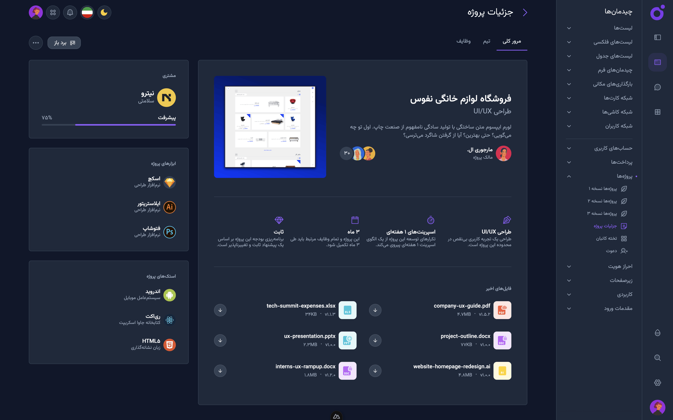 Tairo - جزئیات پروژه