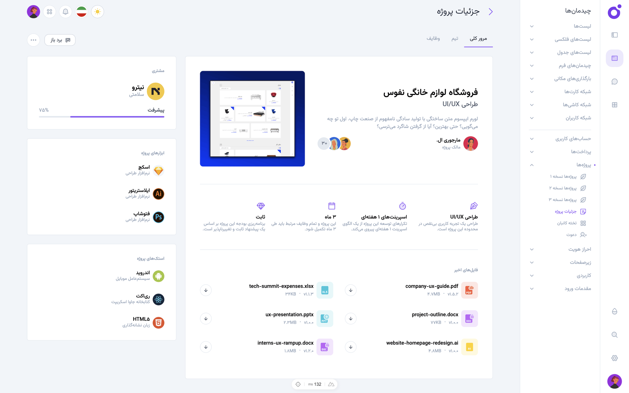 Tairo - جزئیات پروژه