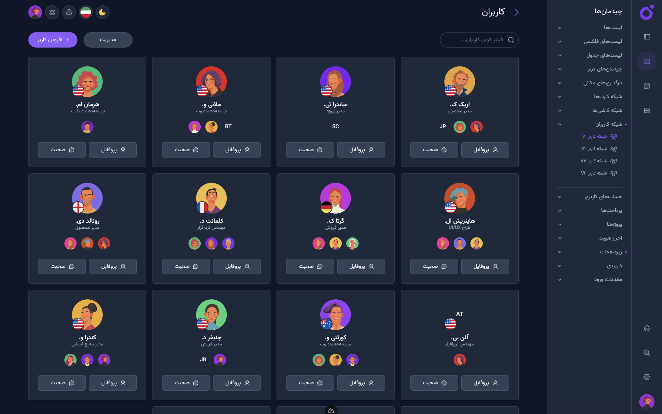 Tairo - شبکه کاربر 1