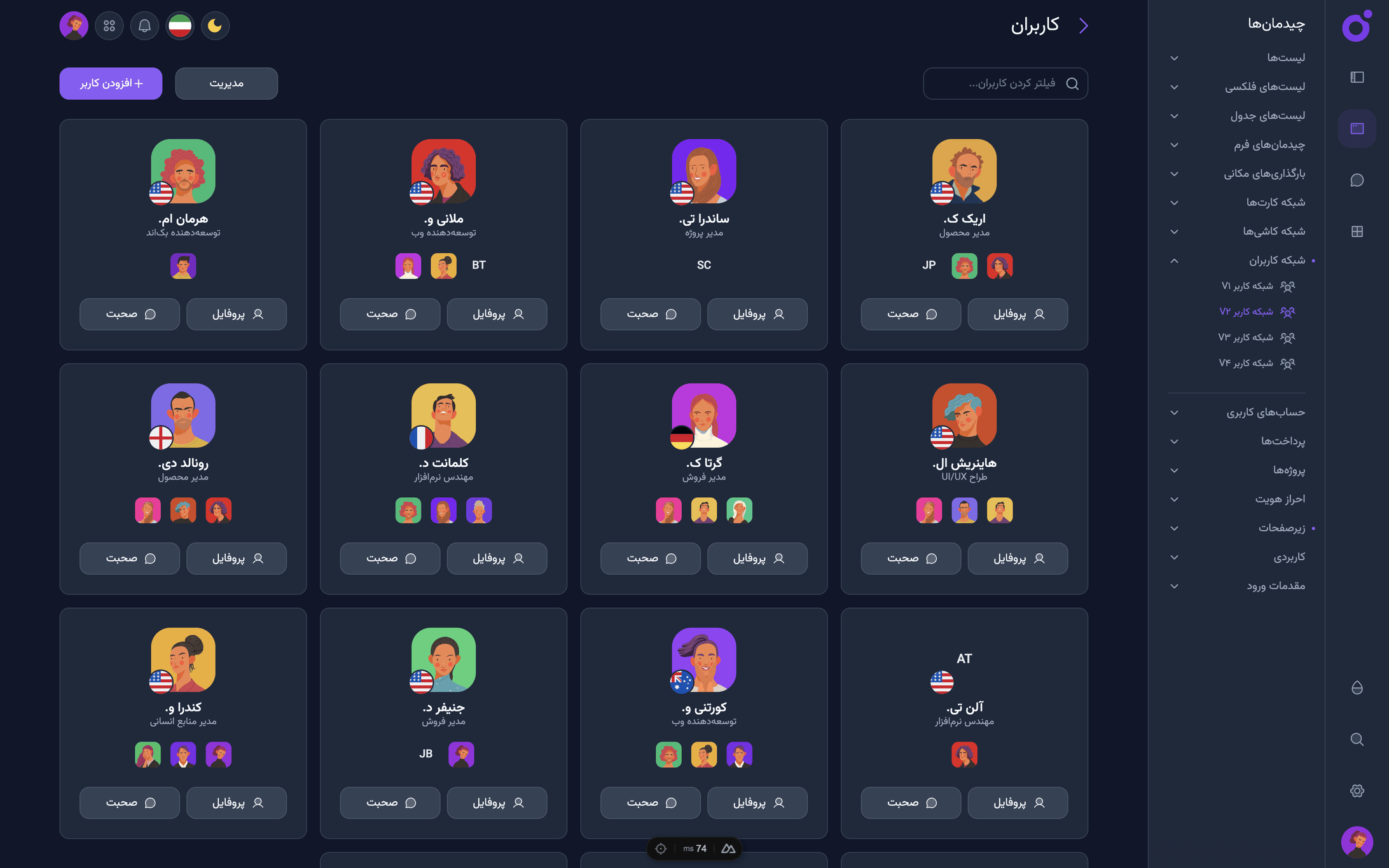 Tairo - شبکه کاربر 2